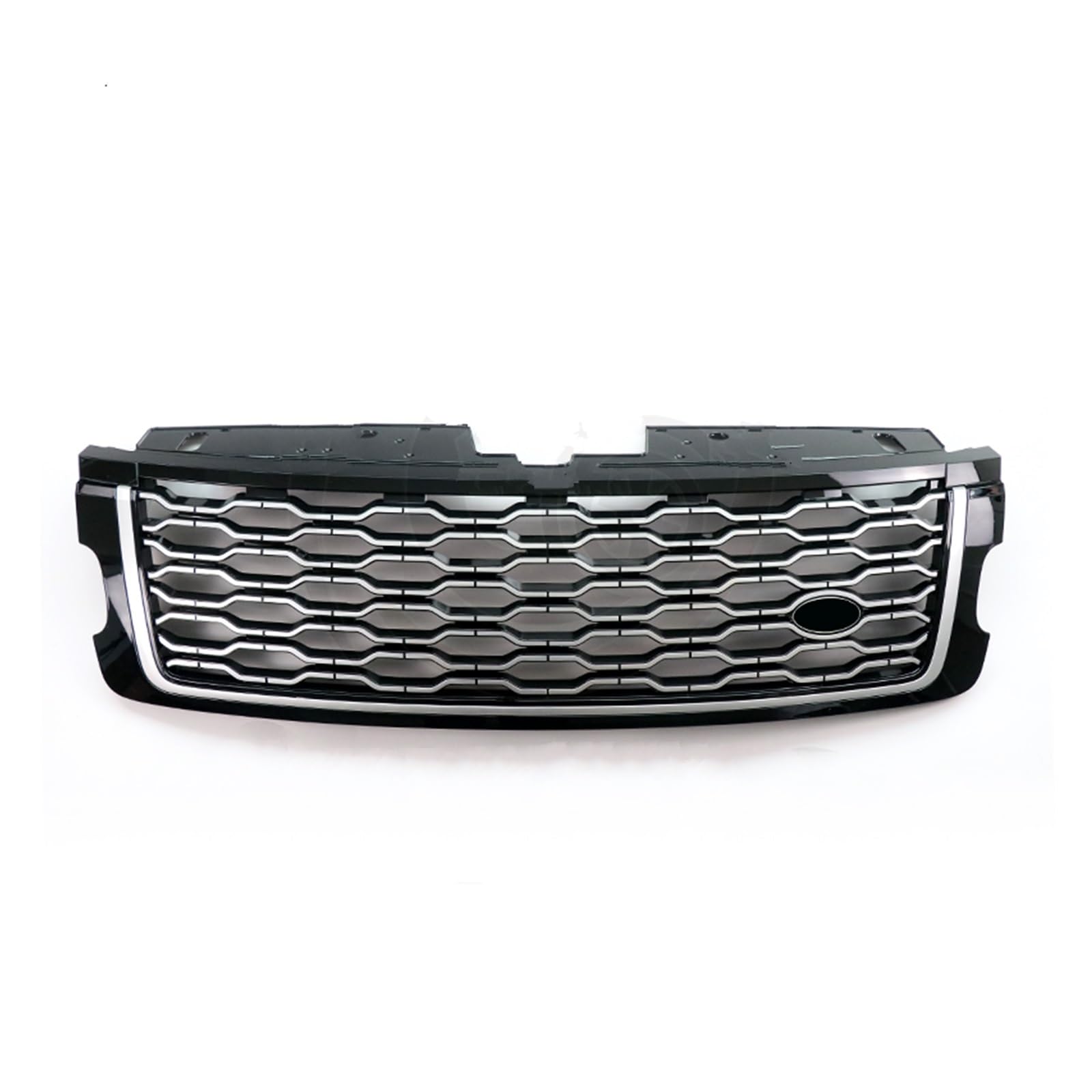 Kühlergrill Für Land Für Rover Für Range Für Rover Für Vogue 2018-2022 Auto-Renngrills Frontstoßstangengrill Kühlergrill Mesh-Gitter Autozubehör Auto Frontgrill(Black Silver Silver) von Kdbcet