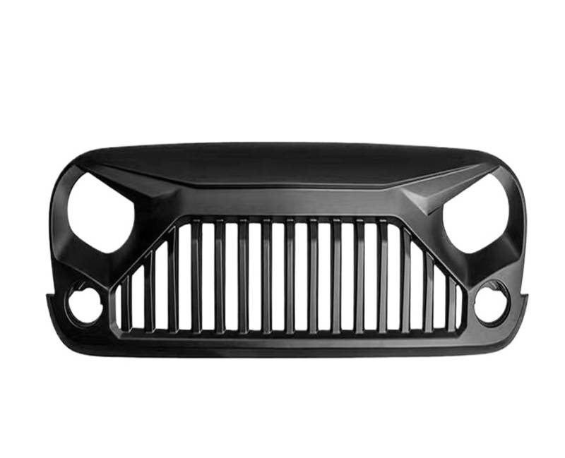 Kühlergrill Für Wrangler JK JKU Rubicon Sahara Sport 2007 2008 2009 2010-2017 Grill Racing Grills Stoßstange Mesh Modifizierte Maske Auto Auto Frontgrill(2007-2017 A) von Kdbcet