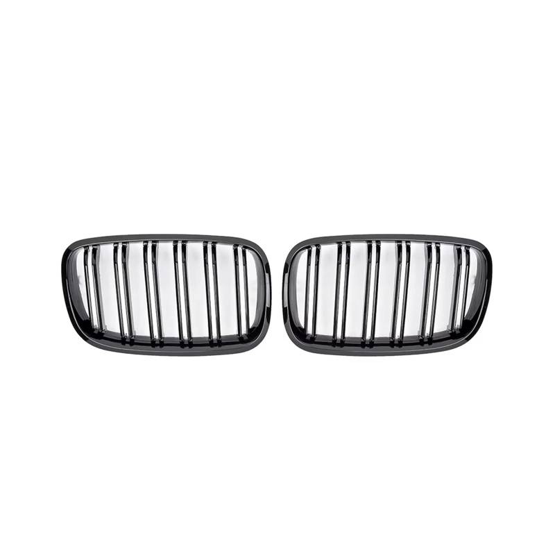 Kühlergrill Für X5 E70 2007-2013 X6 E71 E72 2008 2009 2010 2011 2012 2013 2014 Glanzschwarz Carbon Style Frontnieren-Doppellamellengrill Autozubehör Auto Frontgrill(Matt-schwarz) von Kdbcet