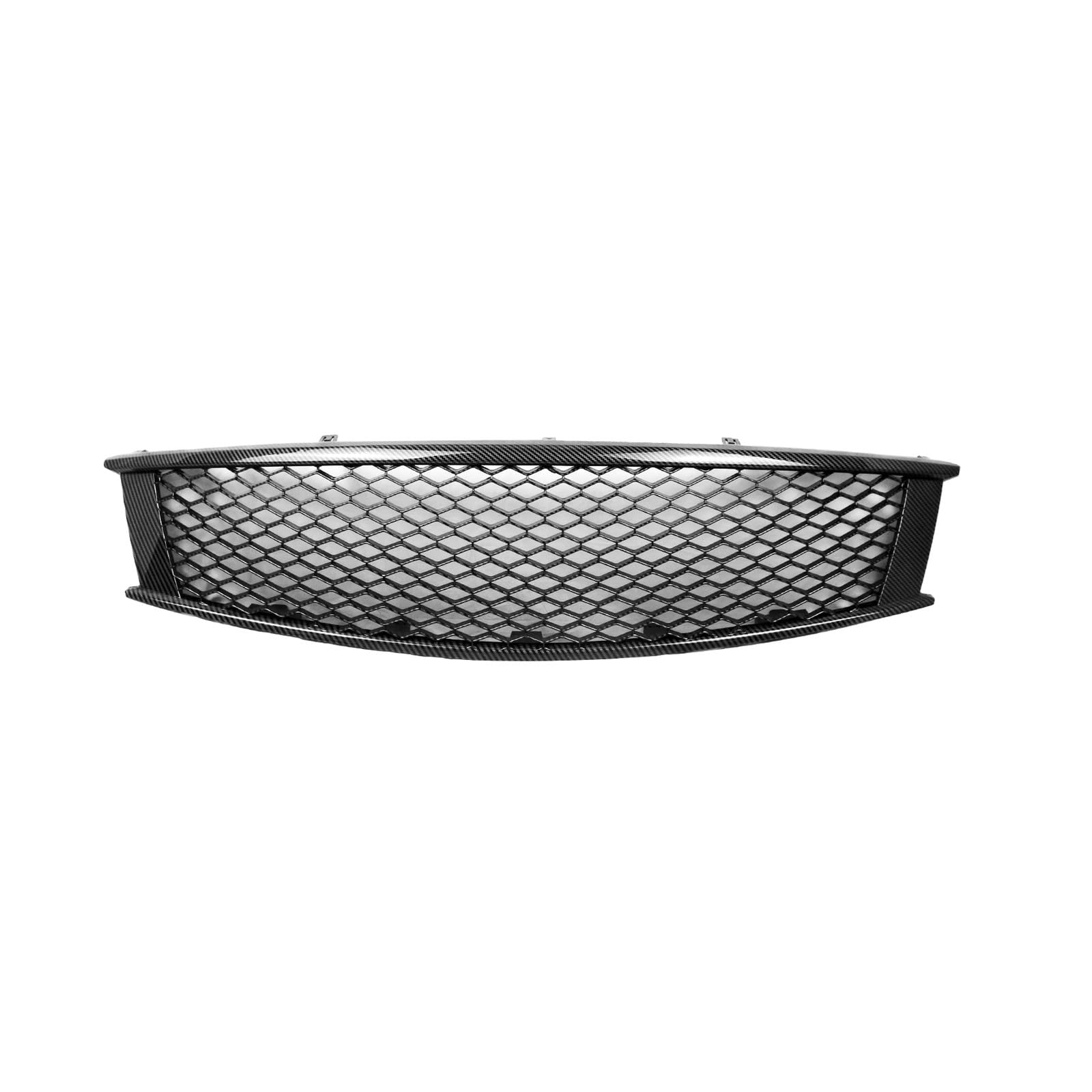 Kühlergrill Grill Kühlergrill Für Infiniti G G37 Q60 Coupe 2 Türer 2008-2013 Wabenkohlefaser-Look/Glanz/Mattschwarz Stoßstangenhaubengitter Auto Frontgrill(Kohlefaser-Optik) von Kdbcet