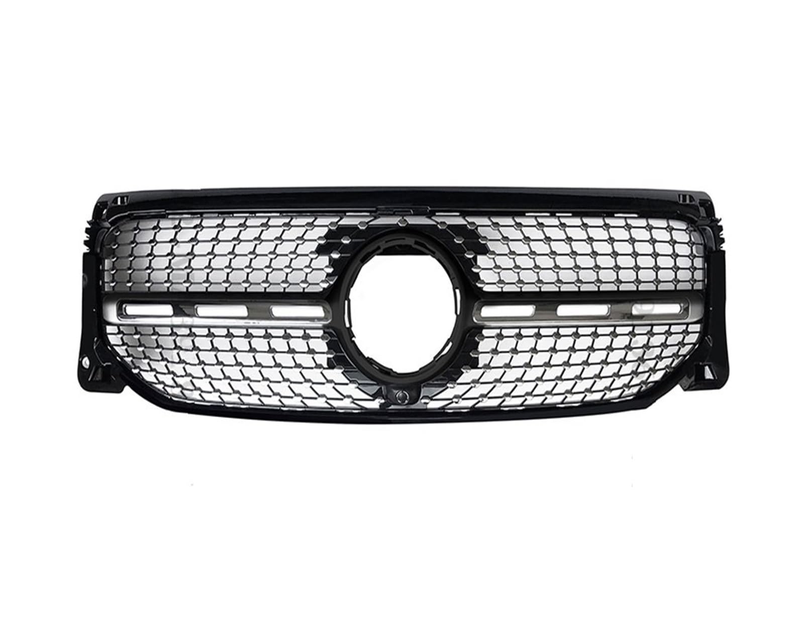 Kühlergrill Haubengitter Frontgrill Racing Grill AMG Line GT Diamond Style Tuning Für Benz GLB X247 W247 2019 2020 2021 2022 220 250 Auto Frontgrill(Diamond Black) von Kdbcet