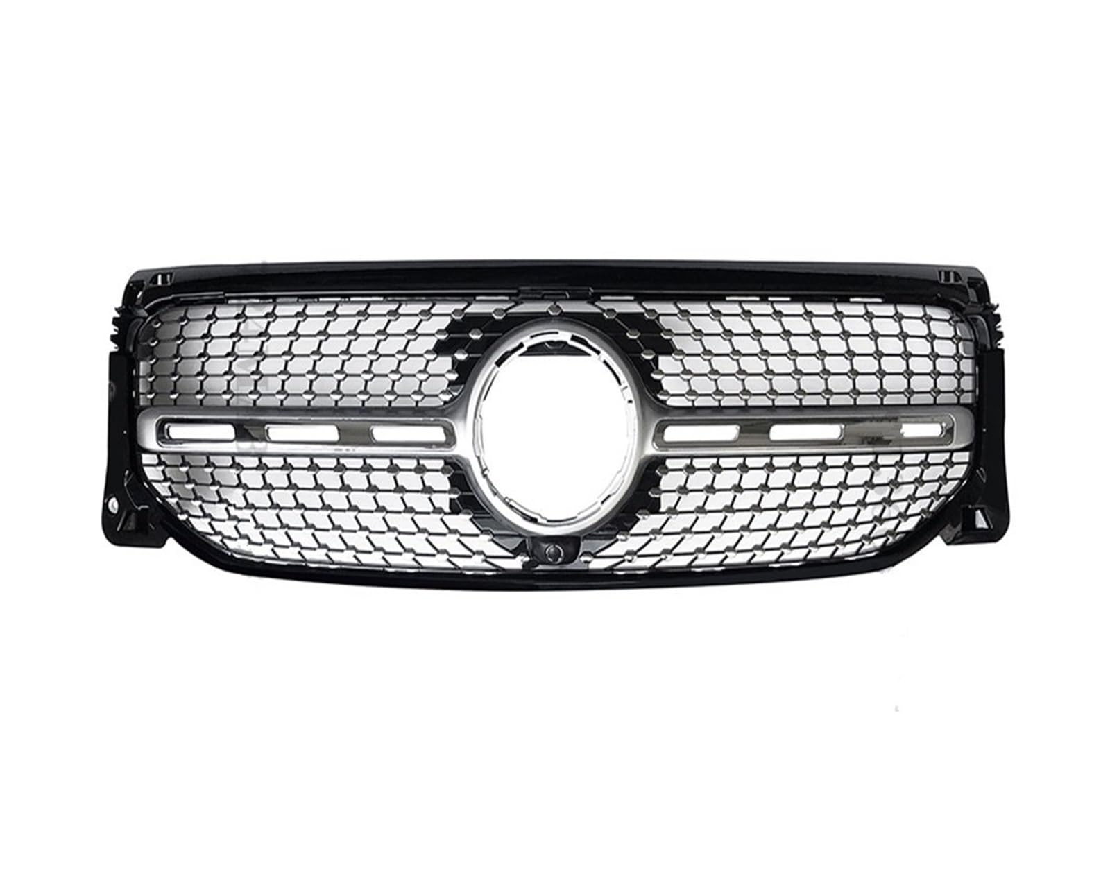 Kühlergrill Haubengitter Frontgrill Racing Grill AMG Line GT Diamond Style Tuning Für Benz GLB X247 W247 2019 2020 2021 2022 220 250 Auto Frontgrill(Diamond Silvery) von Kdbcet