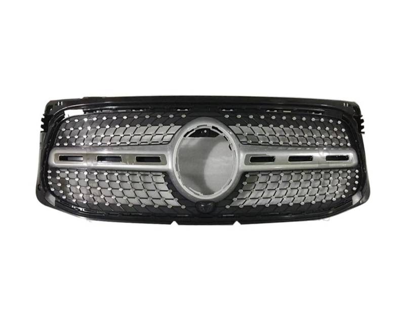 Kühlergrill Haubengitter Frontgrill Racing Grill AMG Line GT Diamond Style Tuning Für Benz GLB X247 W247 2019 2020 2021 2022 220 250 Auto Frontgrill(Sport Diamond Silver) von Kdbcet