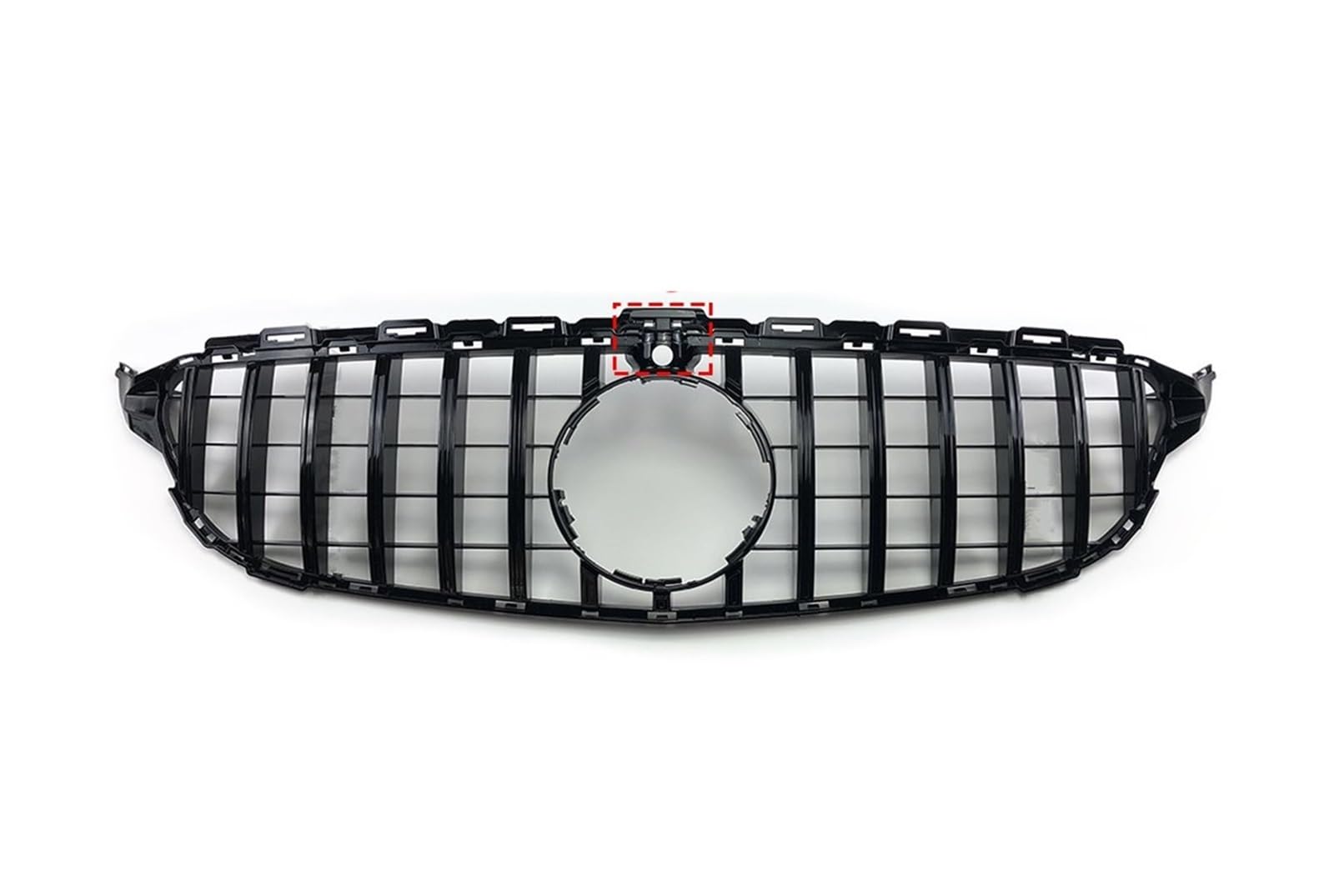 Kühlergrill Kühlergrill Stoßstange Grill GT Stil Für Benz W205 S205 C205 C260 C250 C180 C200 C300 2014 2015 2016-2021 Sport Tuning Refit Auto Frontgrill(14-18 Black with Cam) von Kdbcet