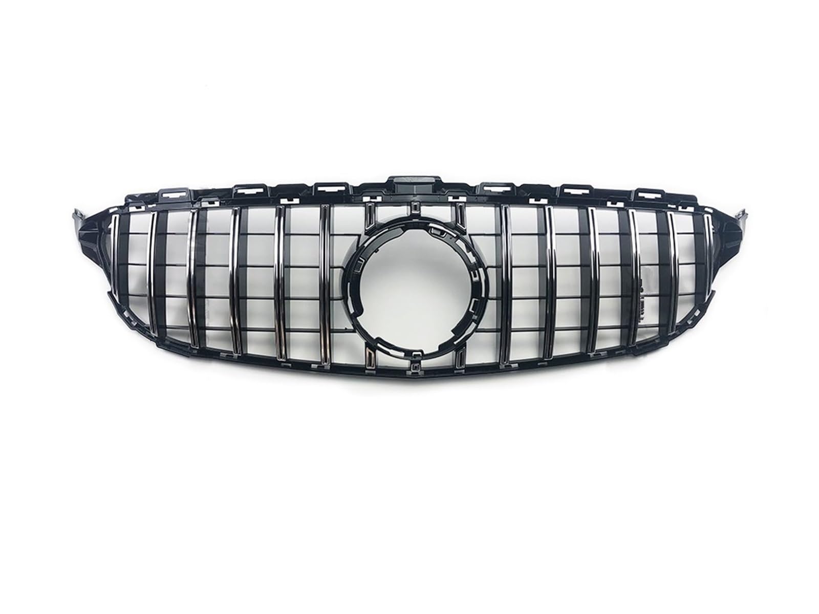 Kühlergrill Kühlergrill Stoßstange Grill GT Stil Für Benz W205 S205 C205 C260 C250 C180 C200 C300 2014 2015 2016-2021 Sport Tuning Refit Auto Frontgrill(19-21 Chrome Silvery) von Kdbcet