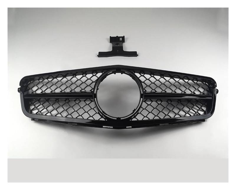 Kühlergrill Match Frontgrill Für Die Stoßstange, Haubengrill Für Benz C W204 C43 C180 C200 C250 C300 2007-2014 AMG GT Diamant-Tuning Frontgrill Auto-Kühlergrill Auto Frontgrill(AM Black) von Kdbcet