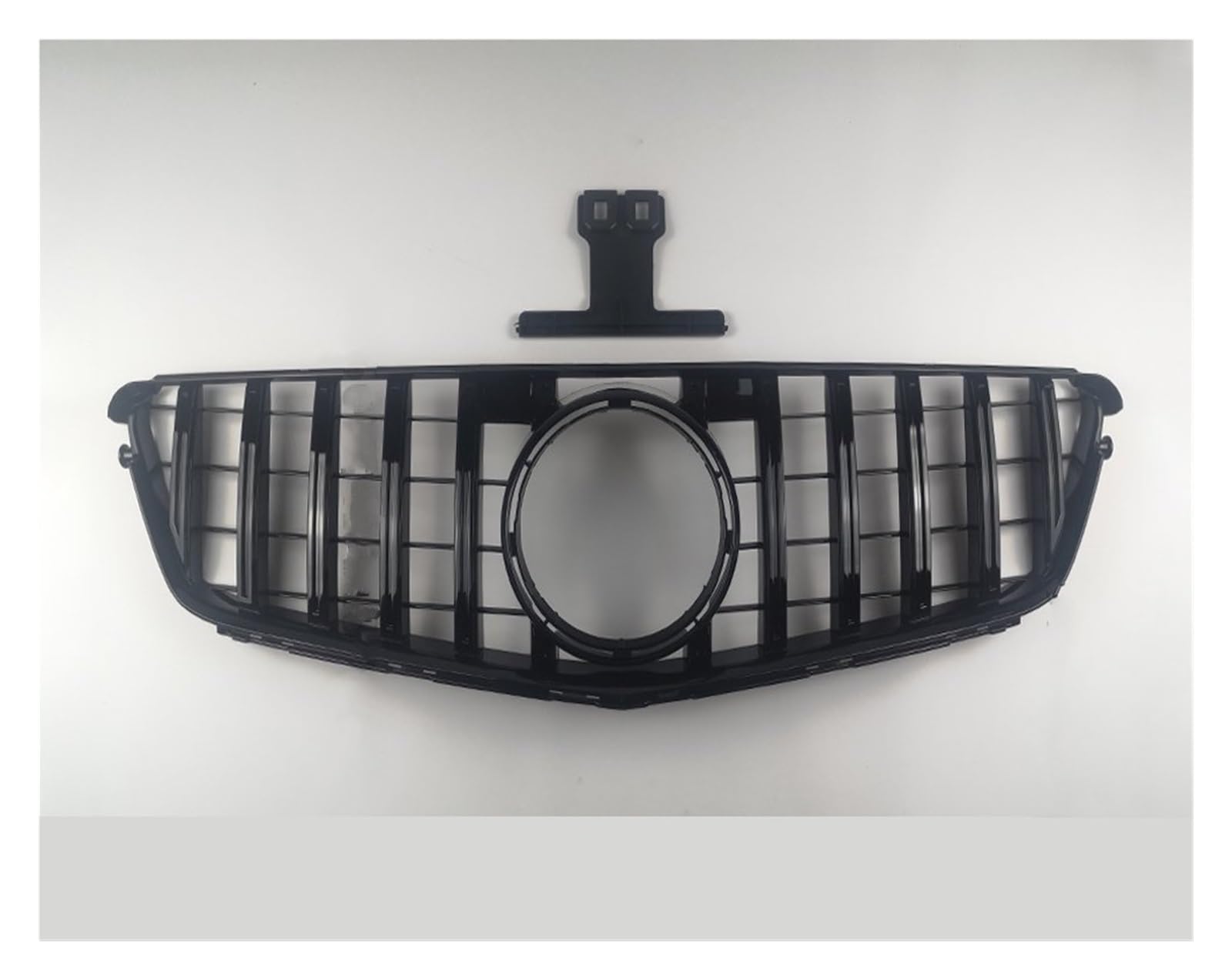 Kühlergrill Match Frontgrill Für Die Stoßstange, Haubengrill Für Benz C W204 C43 C180 C200 C250 C300 2007-2014 AMG GT Diamant-Tuning Frontgrill Auto-Kühlergrill Auto Frontgrill(GT Glossy Black) von Kdbcet