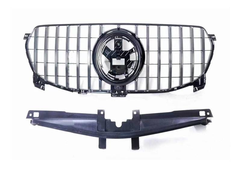 Kühlergrill Upgrade-Fronthaubengrill, Renngrill, Perfekte Übereinstimmung Mit GT Diamond Sport Body Kit-Verkleidung Für Benz W167 GLE 350 450 2020 2021 2022 2023 Auto Frontgrill(GT Silvery) von Kdbcet