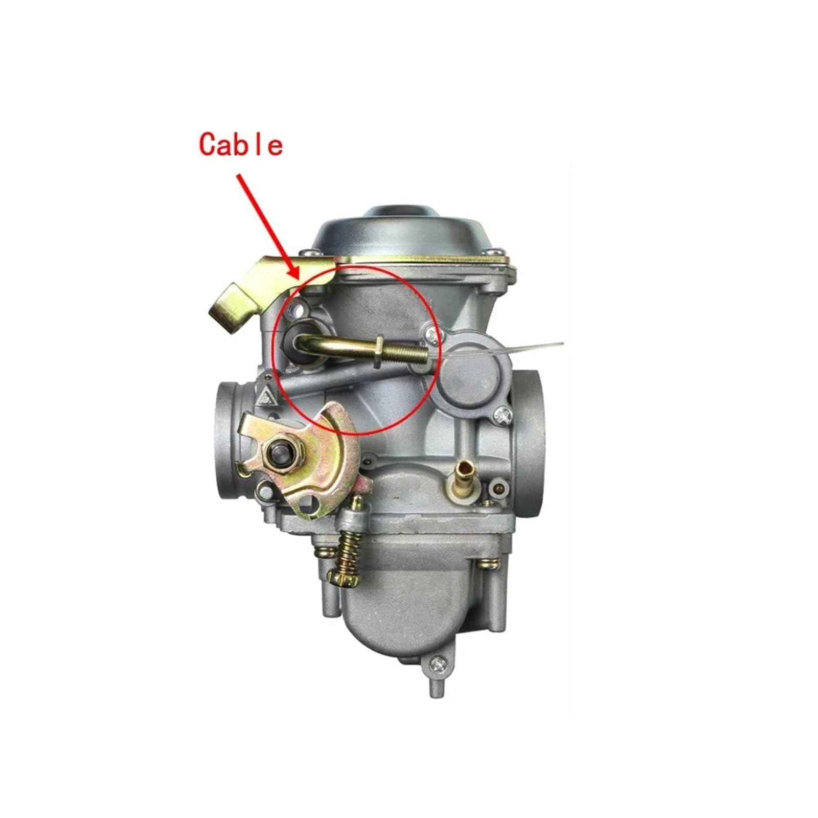 Motorradvergaser Motorradvergaser Carb Für Suzuki Für GN250 Für GN300 Für Dr250 Für Sr250 Roketa Für JS400-7 Für HS400 Scout 300CC-400CC Vergaser(Cable) von Kdbcet