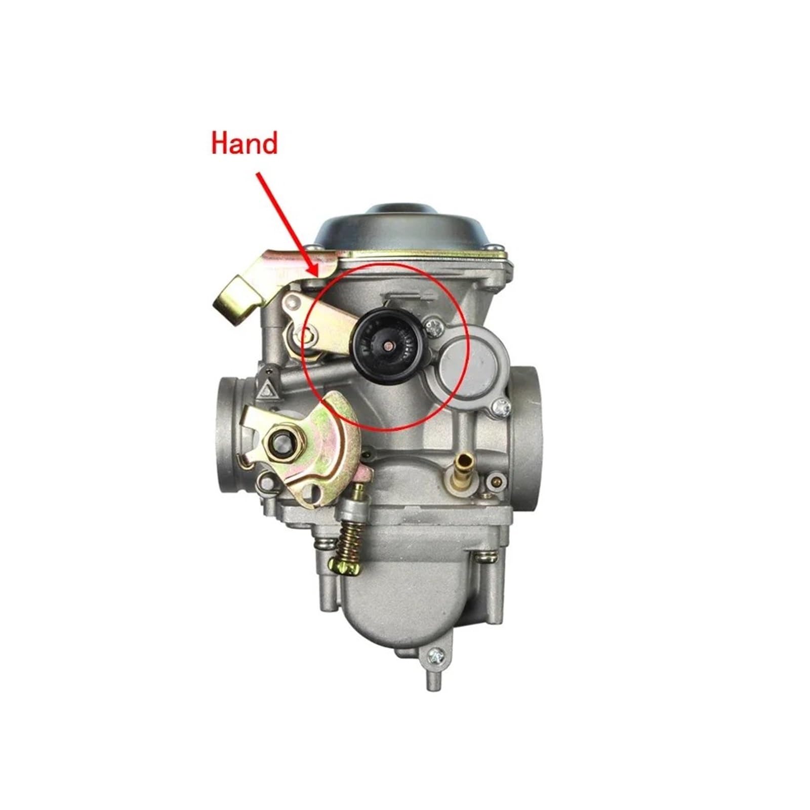 Motorradvergaser Motorradvergaser Carb Für Suzuki Für GN250 Für GN300 Für Dr250 Für Sr250 Roketa Für JS400-7 Für HS400 Scout 300CC-400CC Vergaser(Hand) von Kdbcet