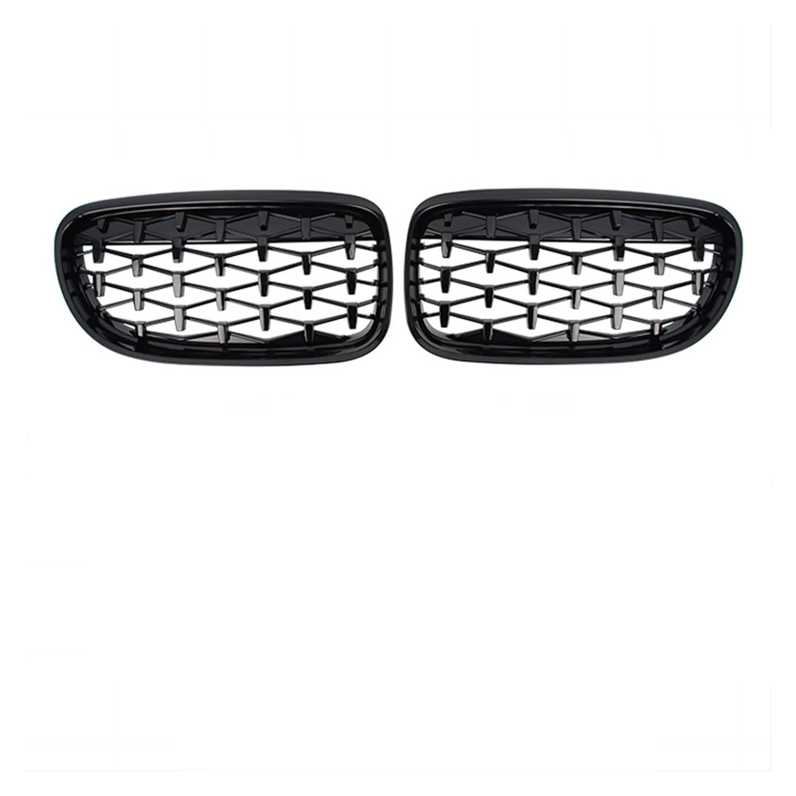 Nieren Kühlergrill Auto Front Glanz Balck Grills Sport Diamant Für E90 Für E91 Tuning Für 3 Serie 2005 2006 2007 2008 2009 2010 2011 2012 Für LCI Kühlergrill Doppelsteg(09-12 GBlack) von Kdbcet