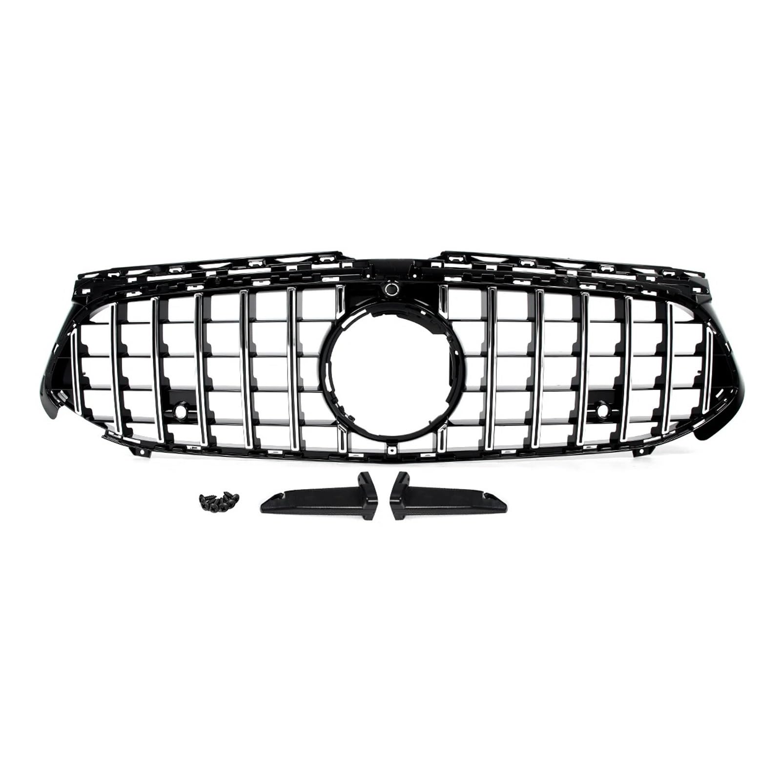 Nieren Kühlergrill Auto Front Kühlergrills Chrom Schwarz Front Stoßstange Grill Grille Für Für Benz Für W177 Für A35 Für AMG 2023 2024 Kühlergrill Doppelsteg von Kdbcet