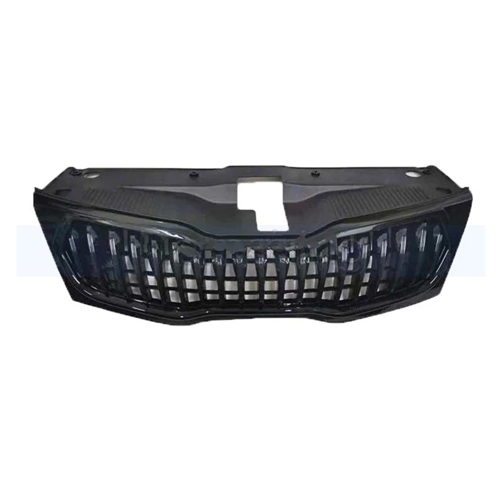 Nieren Kühlergrill Auto Front Stoßstange Grill Für KIA Für K2 2011 2012 2013 2014 Racing Grills Maske Kühlergrill Kühlergrill Doppelsteg(Schwarz) von Kdbcet