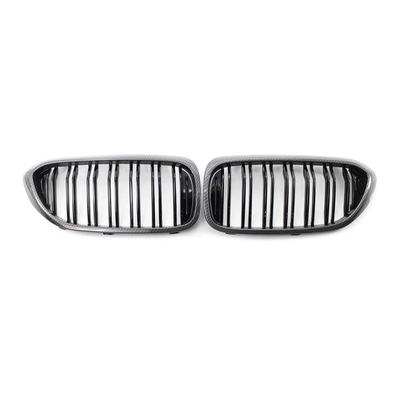 Nieren Kühlergrill Carbon Fiber ABS Auto Niere Kühlergrill Racing Grills Für 5 Serie Für G30 Für G31 Für G38 Für 530i Für 540i 2017 2018 2019 Kühlergrill Doppelsteg von Kdbcet