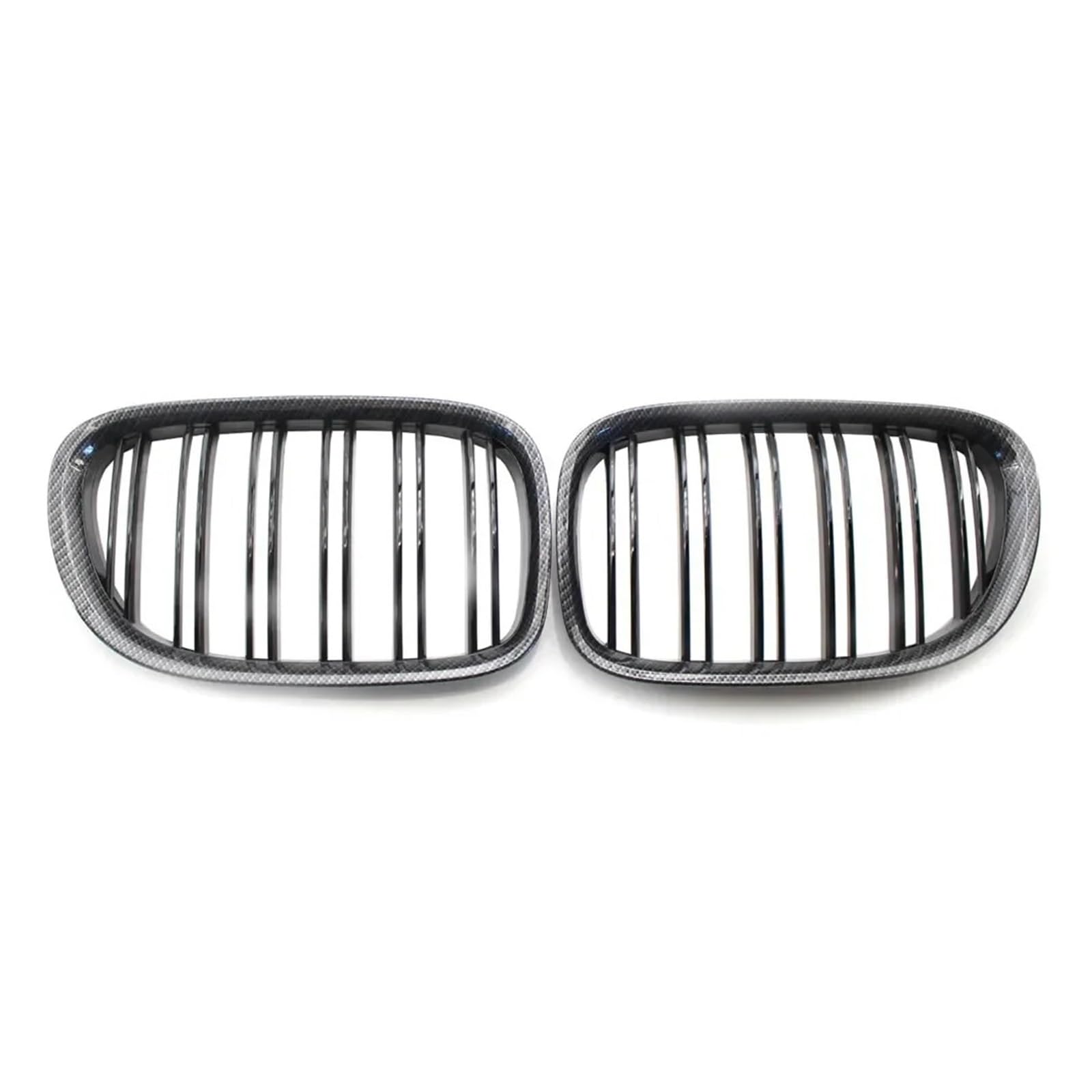 Nieren Kühlergrill Carbon Fiber Front Niere Grills Glänzend Schwarz Ersatz Für F01 Für F02 Für 7 Serie 2009 2010 2011 2012 2013 2014 2015 Kühlergrill Doppelsteg(Kohlefaser) von Kdbcet