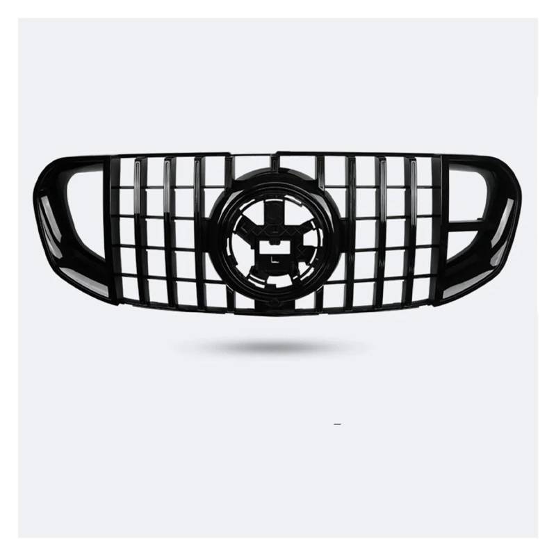 Nieren Kühlergrill Frontstoßstange Grille Haube Grill Für Für Benz Für X167 Für GLS-Klasse 2020 2021 2022 Für GLS450 Für GLS580 Für Stil Racing Grille Kühlergrill Doppelsteg(All Black) von Kdbcet