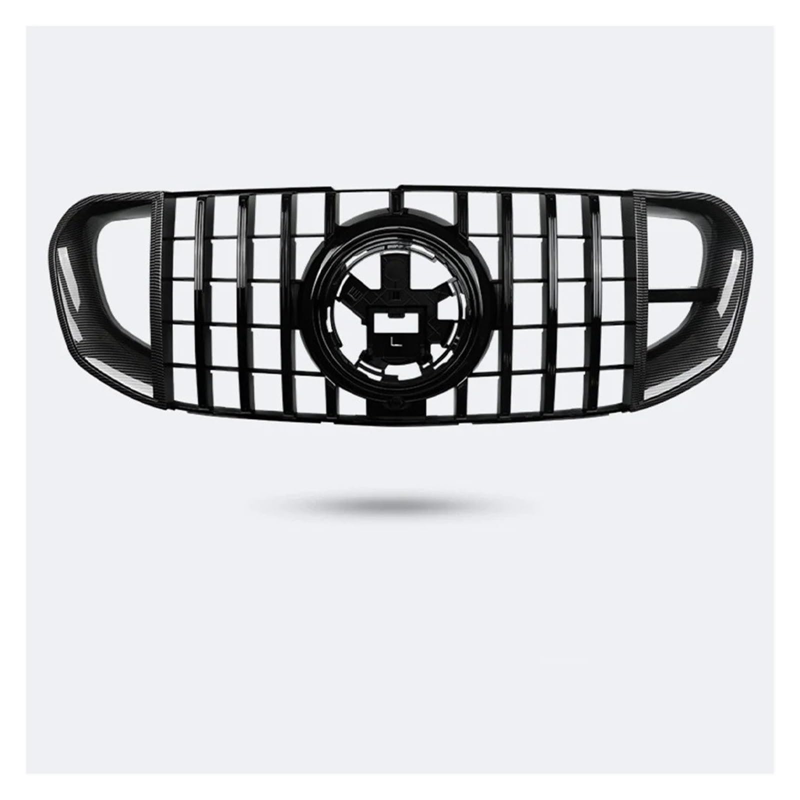 Nieren Kühlergrill Frontstoßstange Grille Haube Grill Für Für Benz Für X167 Für GLS-Klasse 2020 2021 2022 Für GLS450 Für GLS580 Für Stil Racing Grille Kühlergrill Doppelsteg(Black and Carbon) von Kdbcet