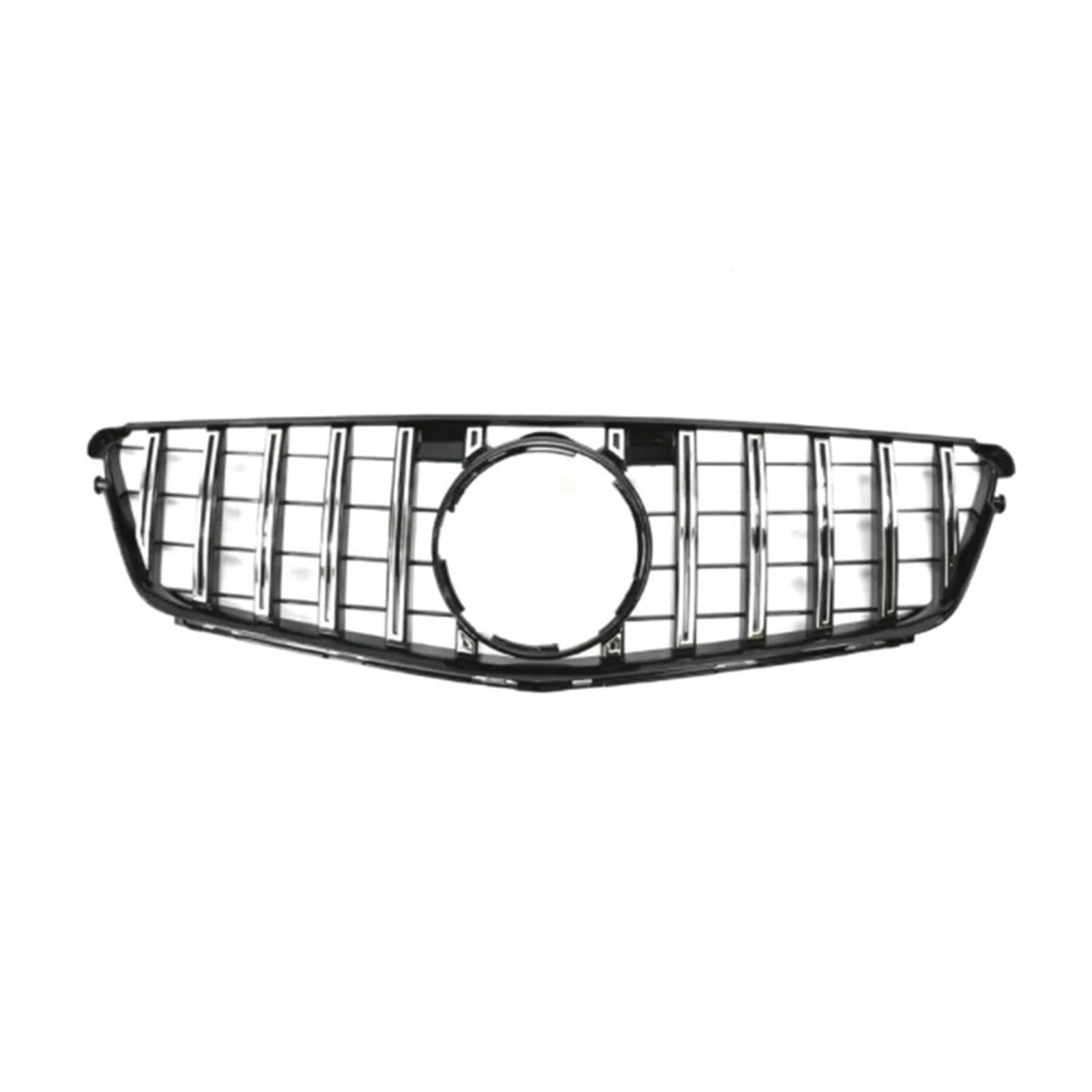 Nieren Kühlergrill Frontstoßstangengrill Für Für Benz Für C W204 Sport Racing Grill Diamond 2007 2008 2009 2010 2011 2012 2013 2014 Facelift Kühlergrill Doppelsteg(GT Sliver) von Kdbcet