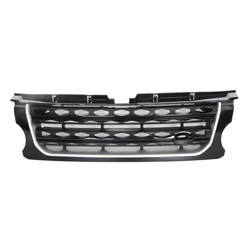 Nieren Kühlergrill Frontstoßstangengrill Für Land Für Rover Für Discovery 4 Für LR4 2014–2016 Für L319 Stoßstangen-Mittelplatte Styling Oberer Racing-Grill Auto-Zubehör Kühlergrill Doppelsteg(Black Ne von Kdbcet