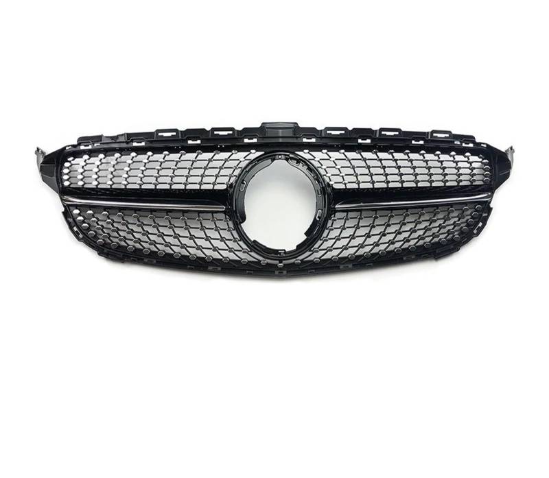 Nieren Kühlergrill Frontstoßstangengrill Racing-Grill Diamant-Stil Für Für Benz Für C Für W205 Für C205 Für S205 Für C180 Für C200 Für C250 Für C260 Für C300 Kühlergrill Doppelsteg(19-21 Glossy Black) von Kdbcet