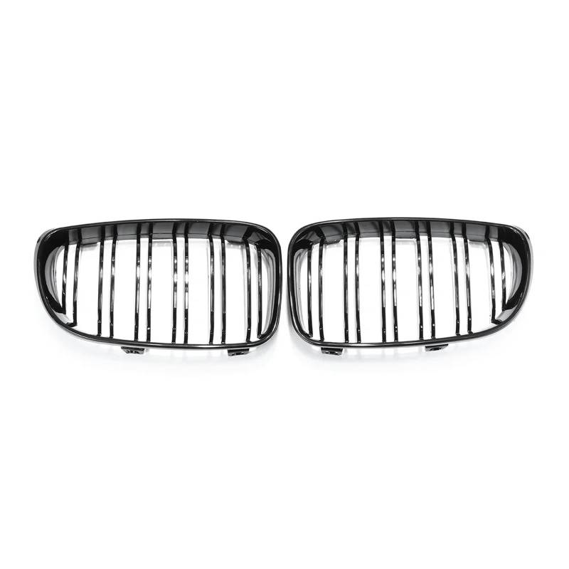 Nieren Kühlergrill Für 1 Serie Für E81 Für E87 2008 2009 2010 2011 2012 2013 Glänzend Schwarz Grills Abdeckung Vorne Unten Stoßstange Bitte Facelift Kühlergrill Doppelsteg von Kdbcet