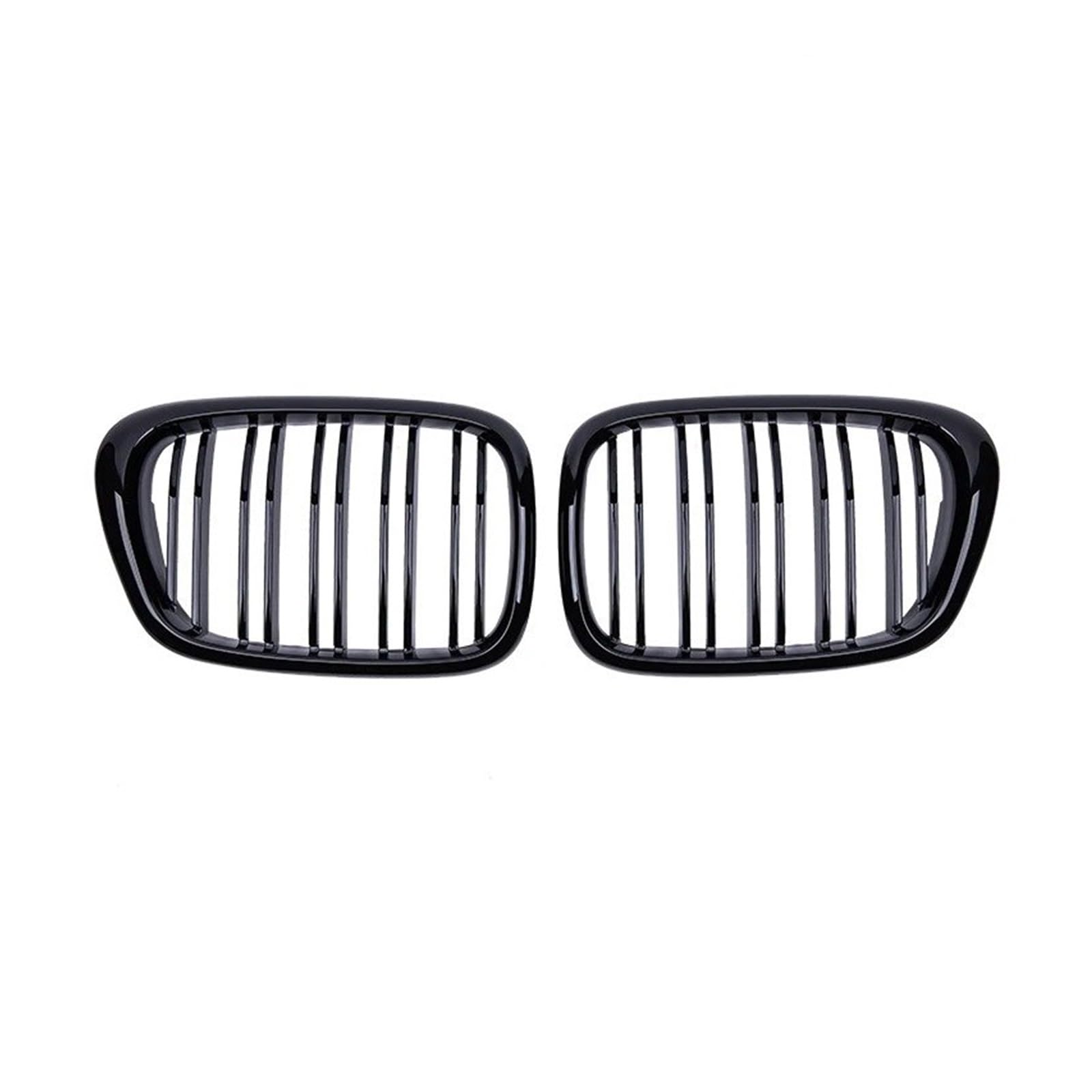 Nieren Kühlergrill Für E39 Für 5 Serie 525 528 Glanz Schwarz Kühlergrill Auto Front Hood Grill Nieren Gitter Racing Grill 1999 2000 2001 2002 2003 Zubehör Kühlergrill Doppelsteg(Gloss Black) von Kdbcet