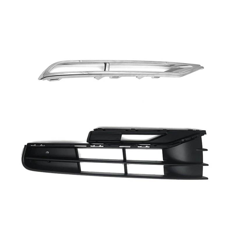 Nieren Kühlergrill Für VW Für Phaeton 2011 2012 2013 Links Rechts Auto Front Stoßstange Nebel Licht Gitter Nebel Lampe Rahmen Grill Gitter 3D0853665J 3D0853666J Kühlergrill Doppelsteg(Right with Silve von Kdbcet