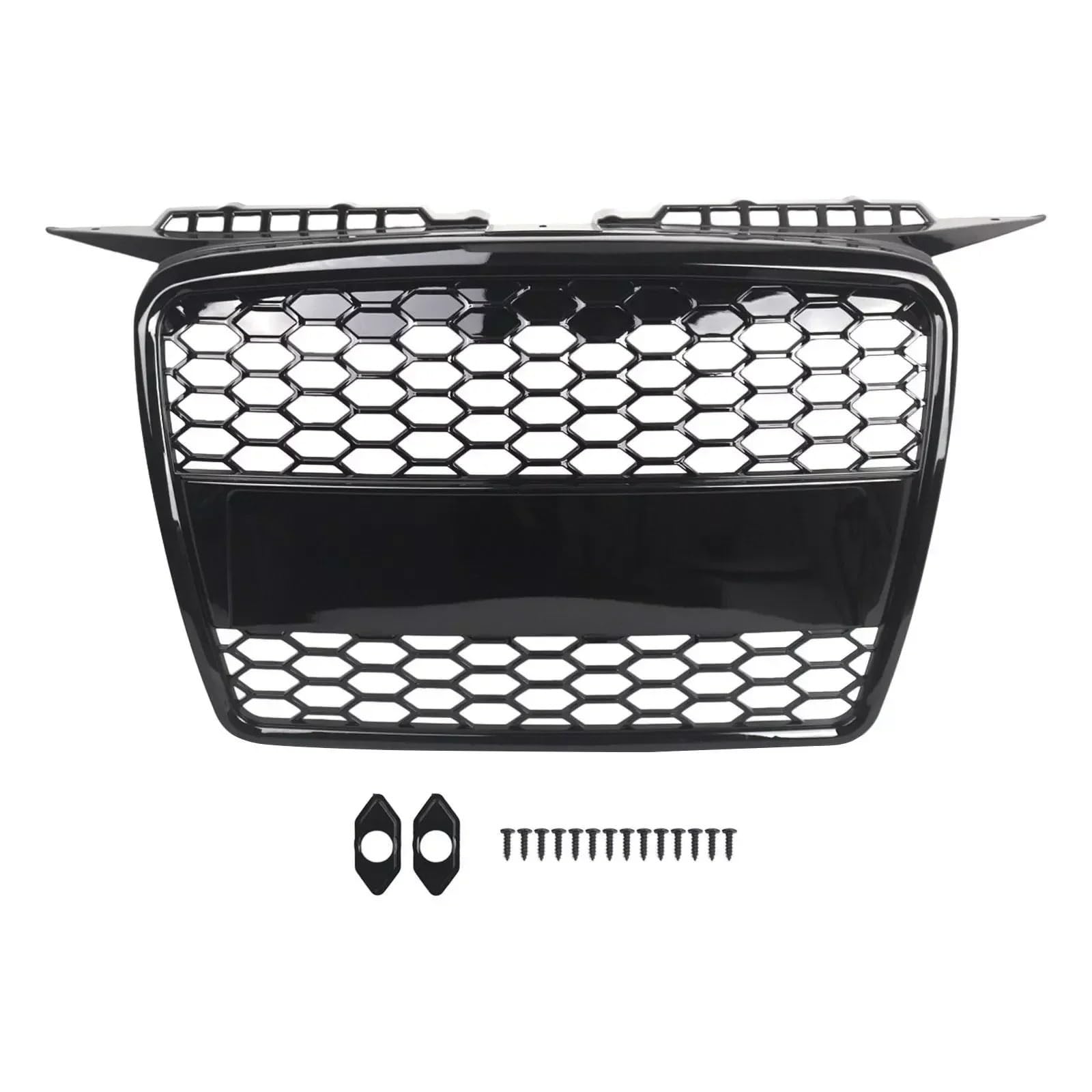 Nieren Kühlergrill Glänzend Schwarzer Auto-Frontstoßstangen-Mittelgrill Für A3 Für A3 Für Quattro Für 8P 2004–2008 8P4853651A Mesh Honeycomb Racing Kühlergrill Kühlergrill Doppelsteg von Kdbcet