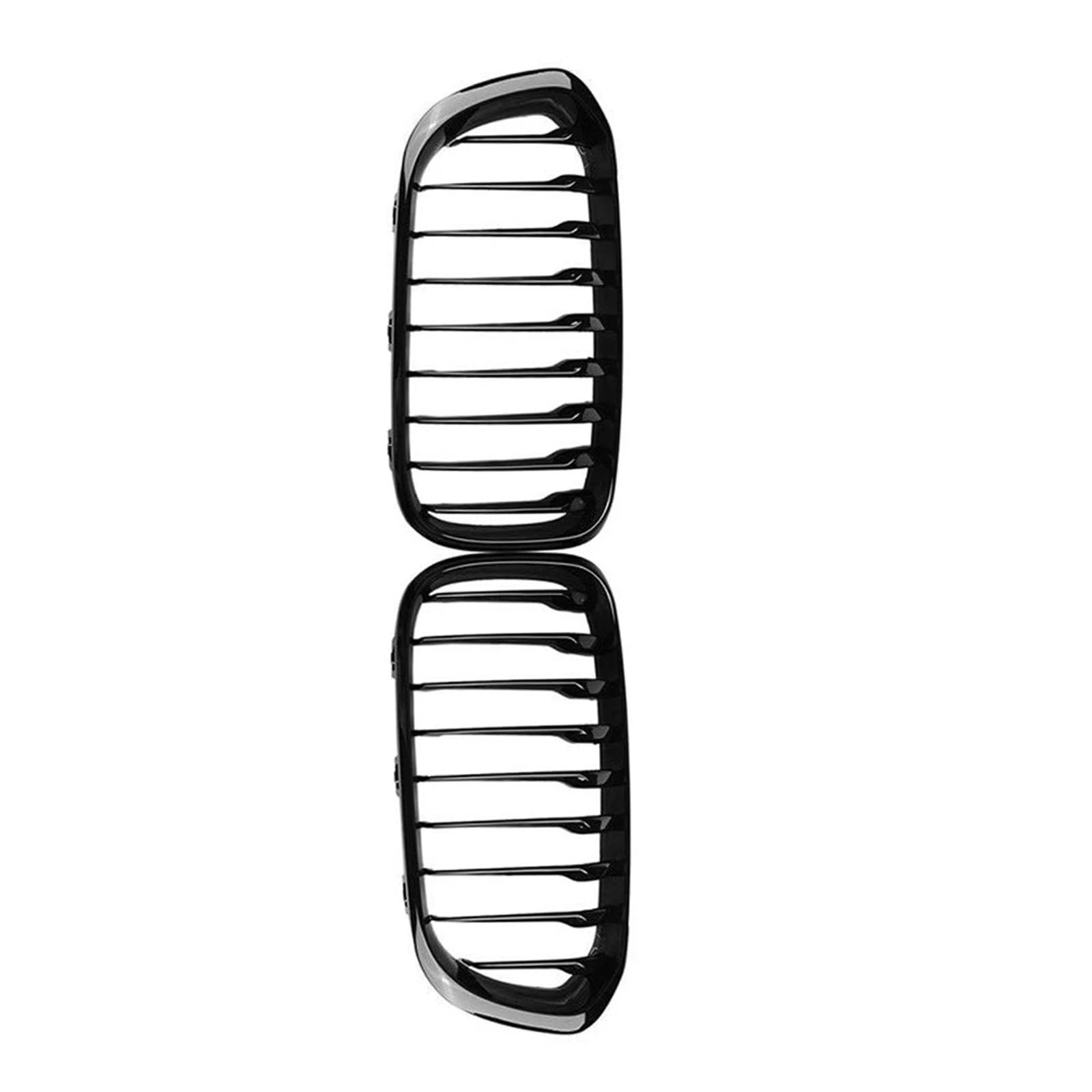 Nieren Kühlergrill Glanz Schwarz Auto Front Stoßstange Nieren Grille Racing Grills Haube Grill Ersatz Für 1-Serie Für F20 Für F21 Für LCI 2015 2016 2017 Kühlergrill Doppelsteg(Gloss Black) von Kdbcet