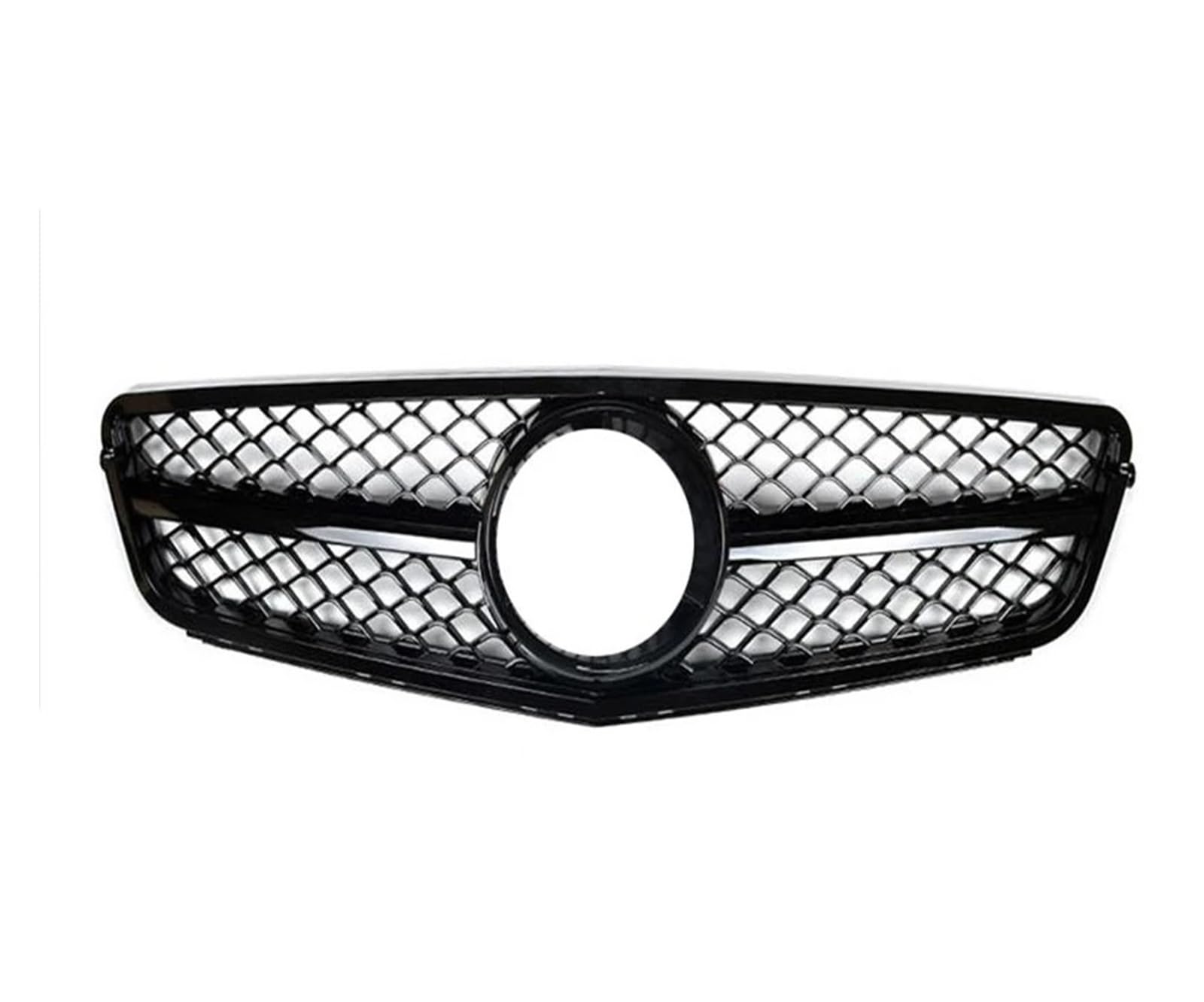 Nieren Kühlergrill Grill Frontgrill Für Für Benz Für W204 C-Klasse Für C180 Für C200 Für C250 Für C300 Für C43 Schwarze Obere Stoßstangenhaube Netzgitter Kühlergrill Doppelsteg von Kdbcet