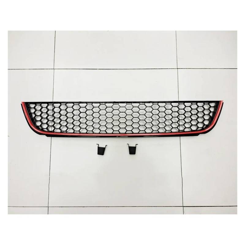 Nieren Kühlergrill Honeycomb Car Front Stoßstange Unterer Kühlergrill Für GTI -Style Mesh Grill Cover Für VW Für Golf 6 Für MK6 2009 2012 2012 2012 2012 2013 Kühlergrill Doppelsteg(Red Line) von Kdbcet