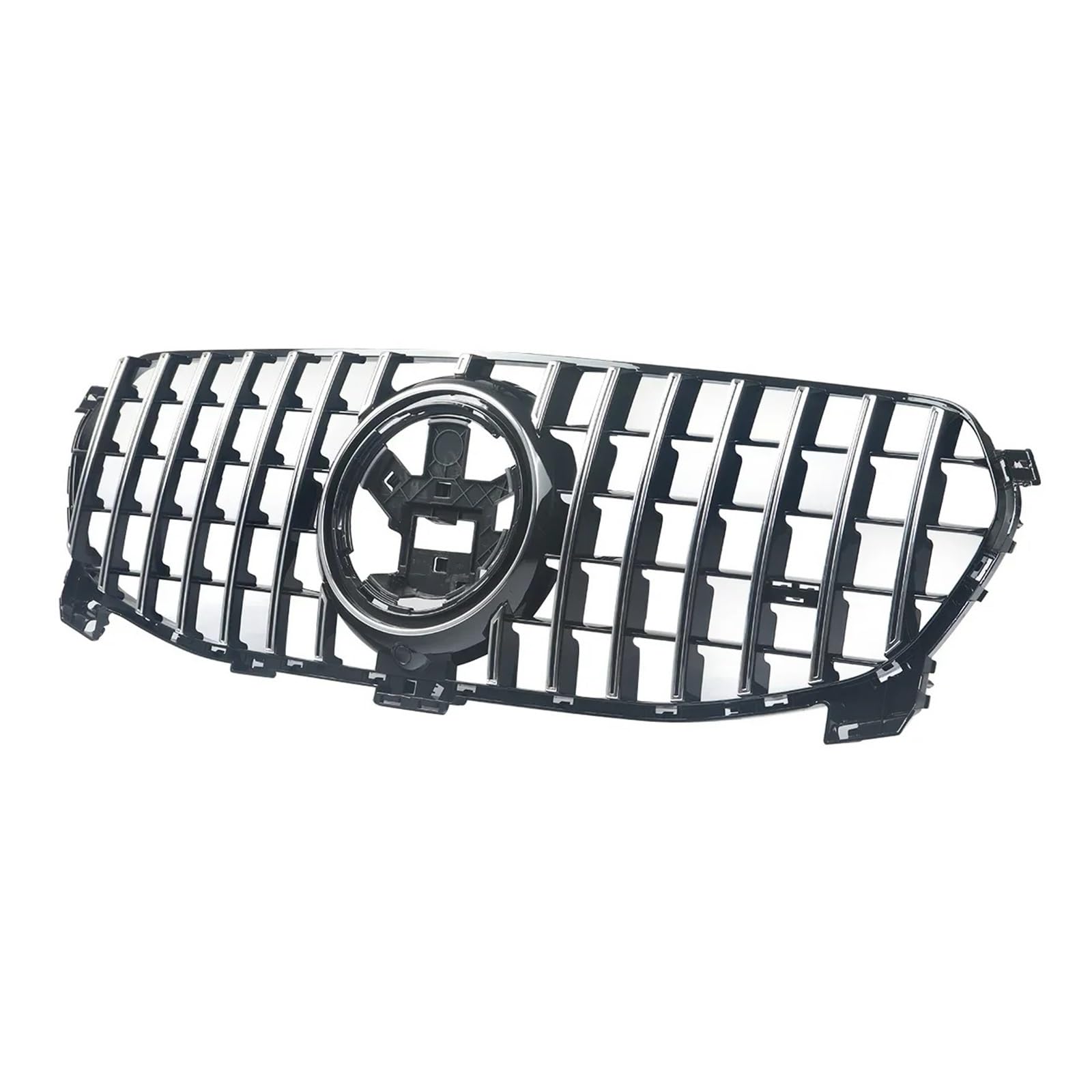 Nieren Kühlergrill Kühlergrill Für W167 Kühlergrill Stoßstange Grill Haube Mesh Für Für Benz Für C167 Für X167 Für Benz Für GLE350 Für 300d 450 Zubehör Kühlergrill Doppelsteg(Chrome Black) von Kdbcet