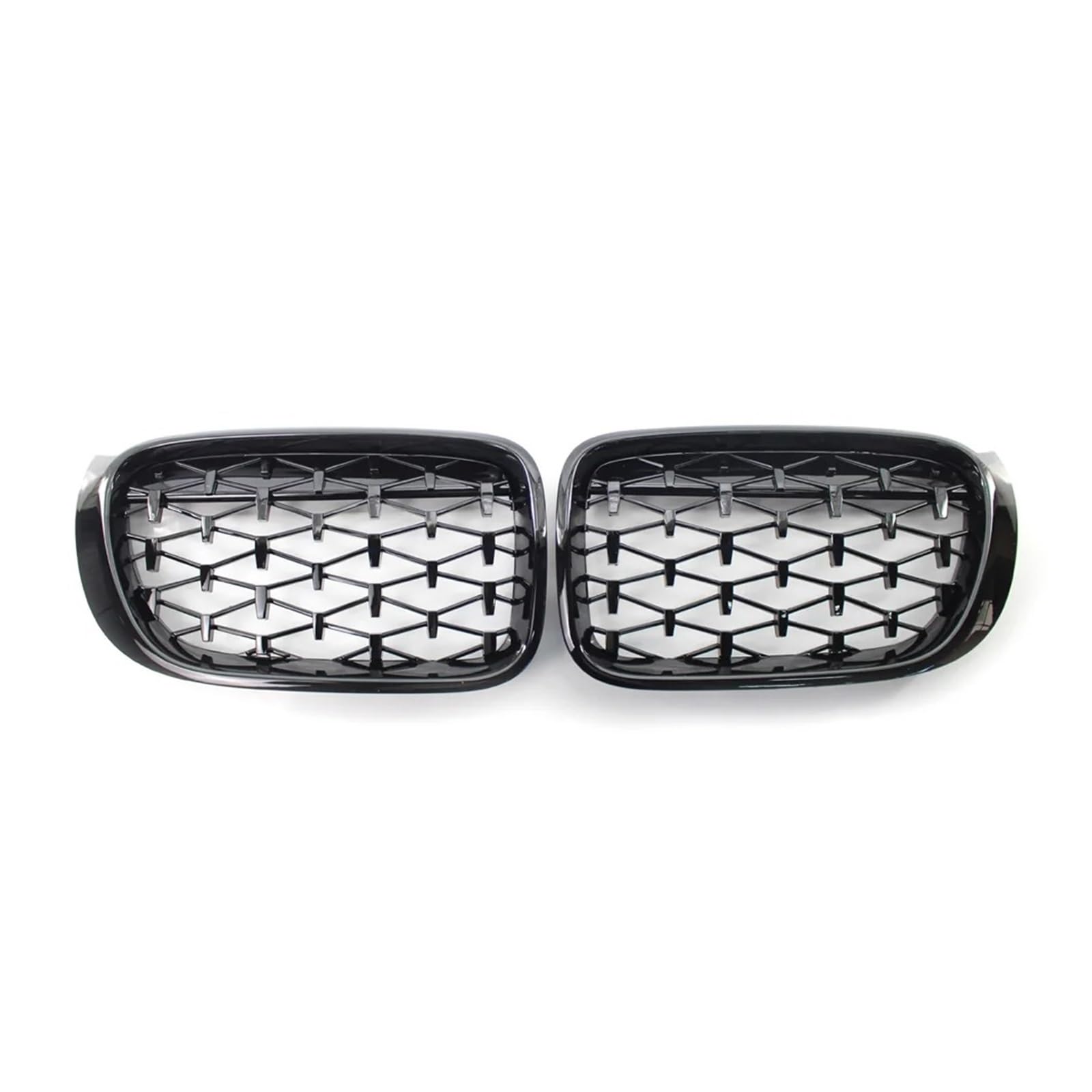 Nieren Kühlergrill Niere Grille Meteor Stil Front Stoßstange Grill Für F26 Für X4 Für F25 Für LCI Für X3 Facelift 2014 2015 2016 2017 2018 Auto Zubehör Kühlergrill Doppelsteg(Schwarz) von Kdbcet