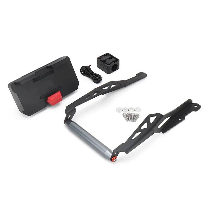 Telefon GPS Halter Für CFMOTO Für 800MT 800mt 800 MT 2023 12mm/22mm Motorrad Vorne Drahtlose Lade Telefon Navigation Halterung GPS Montieren Motorrad Telefon Ständer(Set - 22MM) von Kdbcet