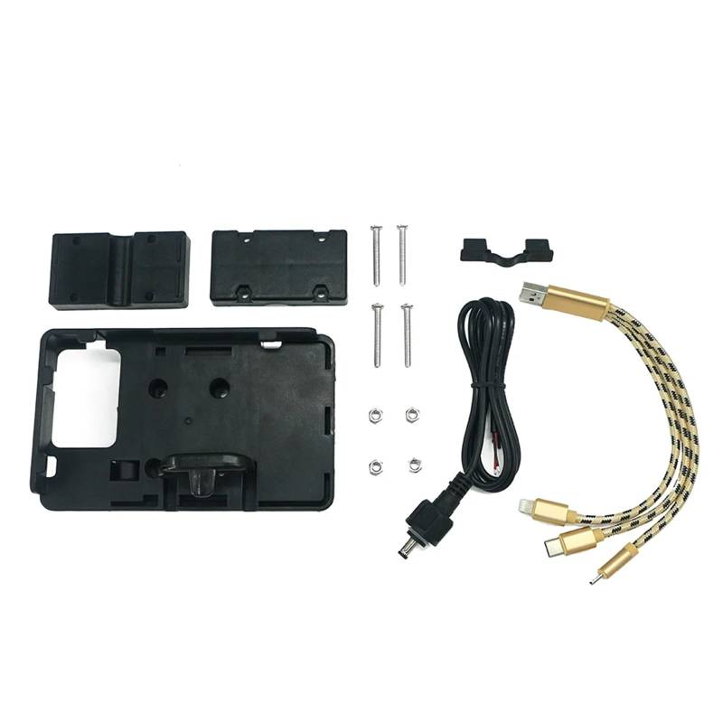 Telefon GPS Halter Für R1250GS R1200GS LC Für Abenteuer 2014-2018 2019 2020 2021 2022 2023 2024 Motorrad GPS Telefon Navigation Halterung Bar Halter Halterung Ständer Motorrad Telefon Ständer(Charger von Kdbcet