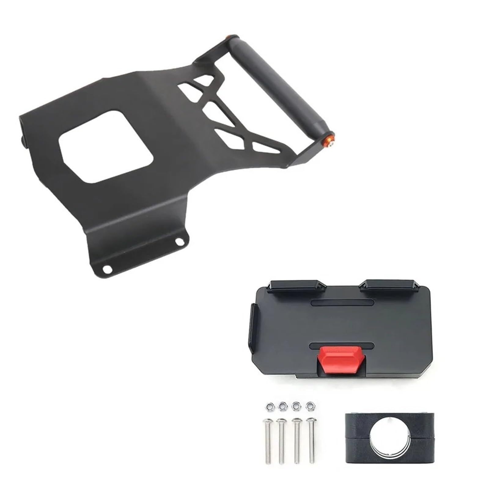 Telefon GPS Halter Motorrad 22mm Querlatte GPS-Telefonhalter USB Drahtloses Ladegerät Navigationshalterung Unterstützung Halterung FÜR CFMOTO FÜR 800MT 2023 Motorrad Telefon Ständer(Set) von Kdbcet