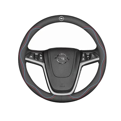 Auto Lenkradbezug für Opel Adam 2012-2019, Lenkradabdeckung Steering Lenkradschoner Anti Rutsch Atmungsaktiv Leder Lenkradhülle Auto Lenkradschutz Zubehör,A von KeKeYa