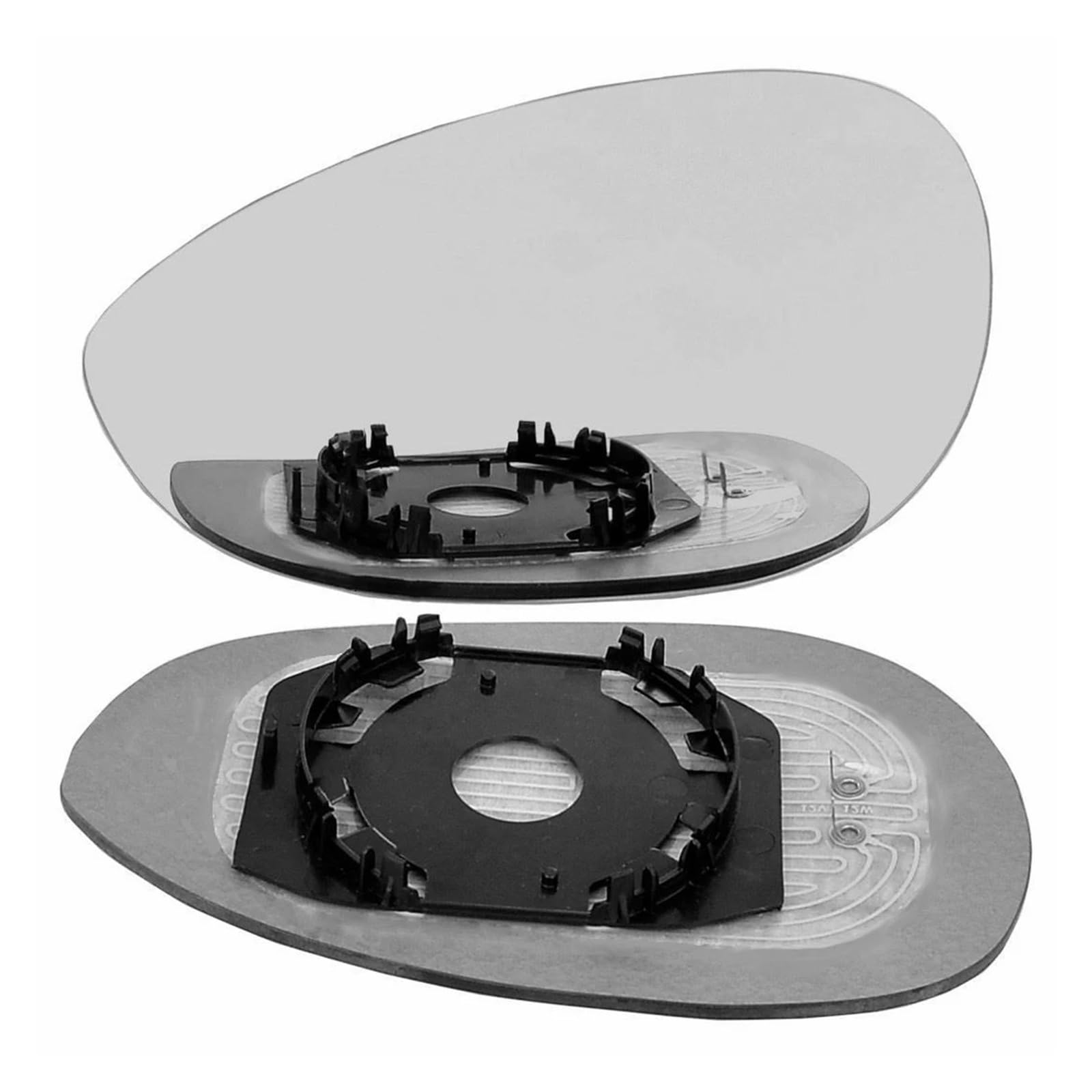 Außenspiegel Spiegelglas Für Fiat 500 500c 2007–2023 Paar Außenspiegelglas Links Und Rechts Türseite Beheizt von KeYJeY