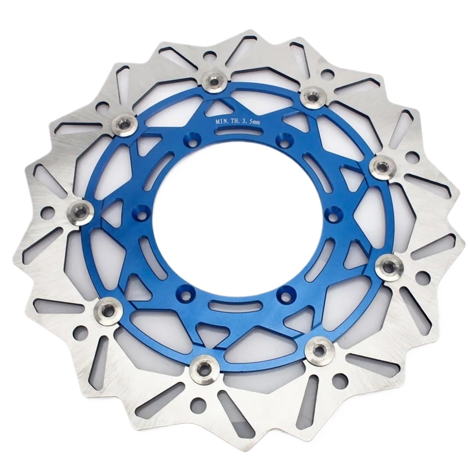 Motorrad Bremsscheibe Für Suzuki Für DRZ400SM Für DRZ 400 SM Für SuperMotard 2005-2009 320mm Vorne Disc Bremsscheibe Rotor Halterung Set Bremsscheiben(Blue Disc) von KeYJeY