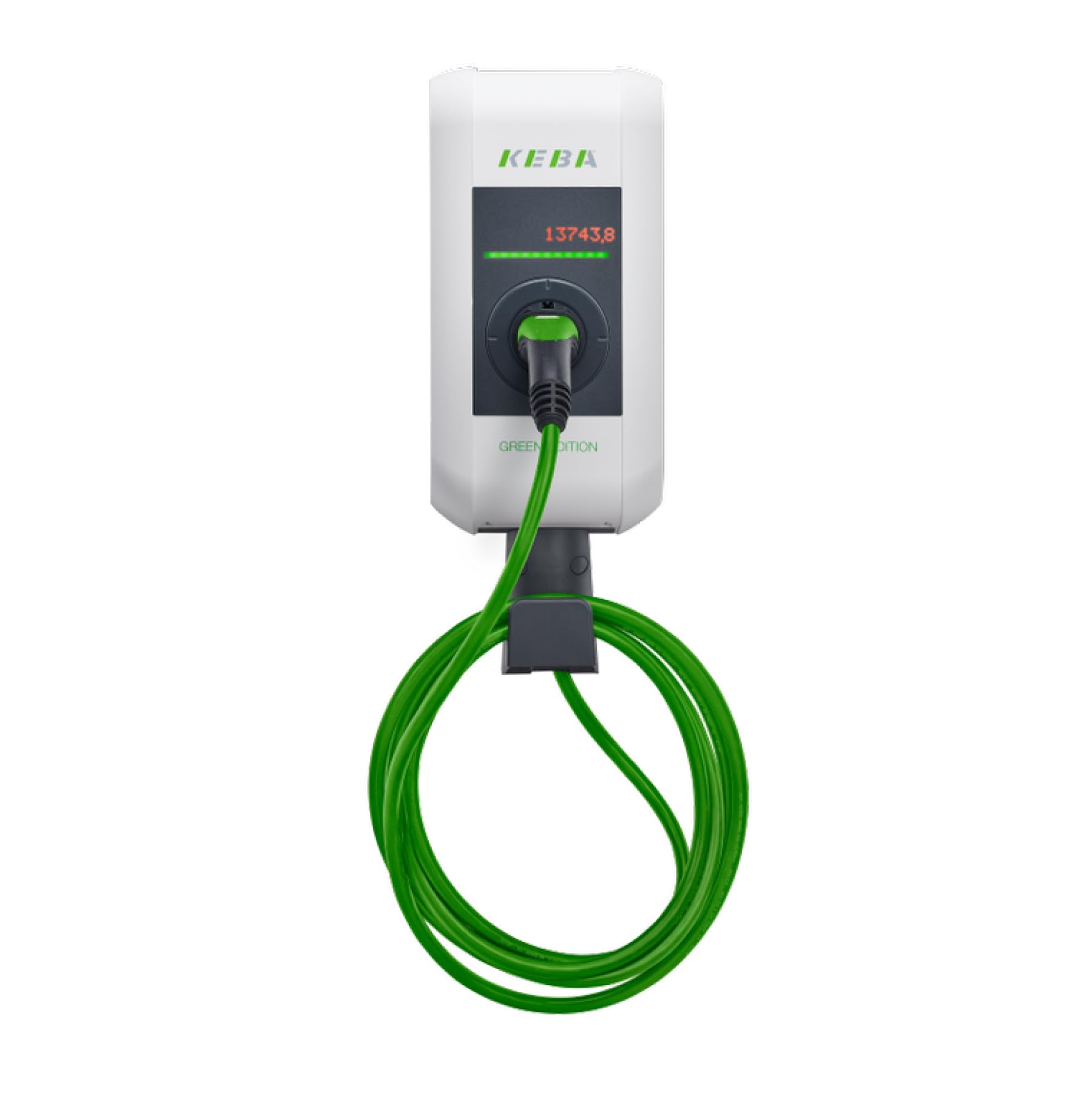 Keba Wallbox | KeContact P30 c-Series | EN Typ 2 Kabel (6 Meter) | 22kW | Co2-neutrale Ladestation für Elektro-/Hybrid-Auto | Ungeeicht von Keba