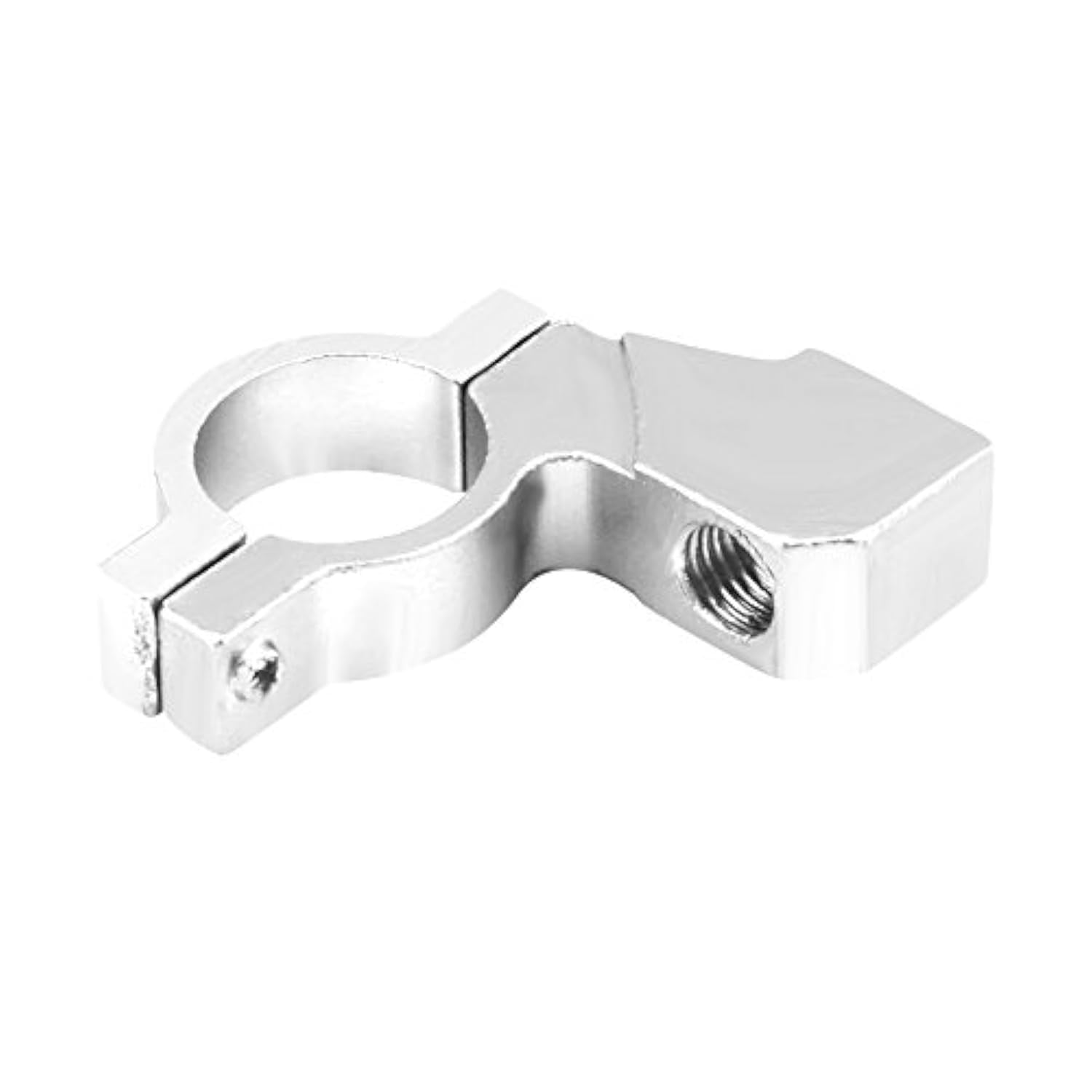 Keenso Motorrad Spiegelhalter, Motorrad 10mm Rückspiegel Halterung Lenkerhalterung Spiegel Adapter für Motorrad, ATV, Roller mit 21-23 mm Lenker (Silber) von Keenso