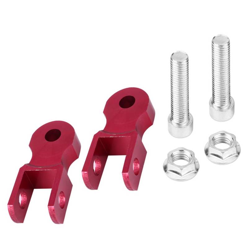 2pcs Heck -Stoßdämpfer, Universelle Motorradabsorber -Steigerungsdämpfung Erhöht die Geräte -Stoßdämpfer um 5 Cm Rot mit Schrauben (mit Schraube) von Keenso