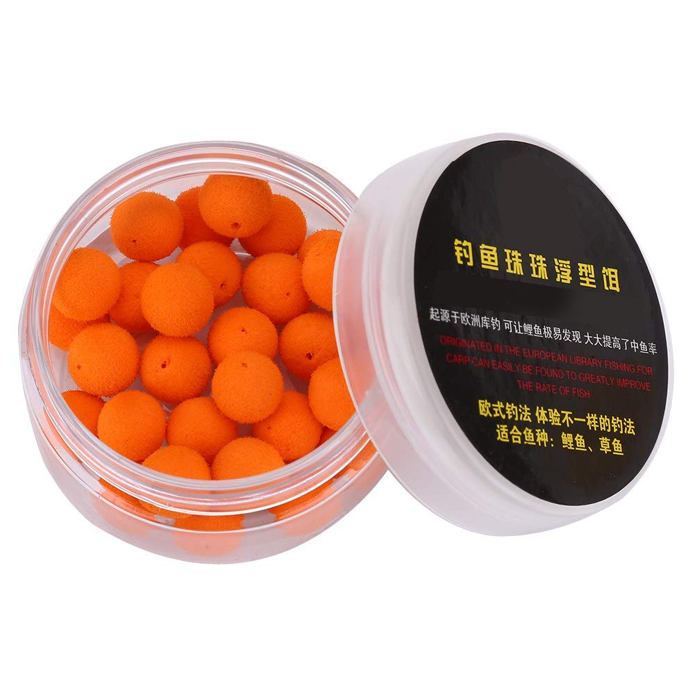 30 Stück Helle, Weiche Karpfen-Boilies, Ultraleichter Karpfen-Angelköder, Pop-Up, Weiche Pellets, Köder, Schwimmender Köder (Orange Süßkartoffelgeschmack 10MM) von Keenso