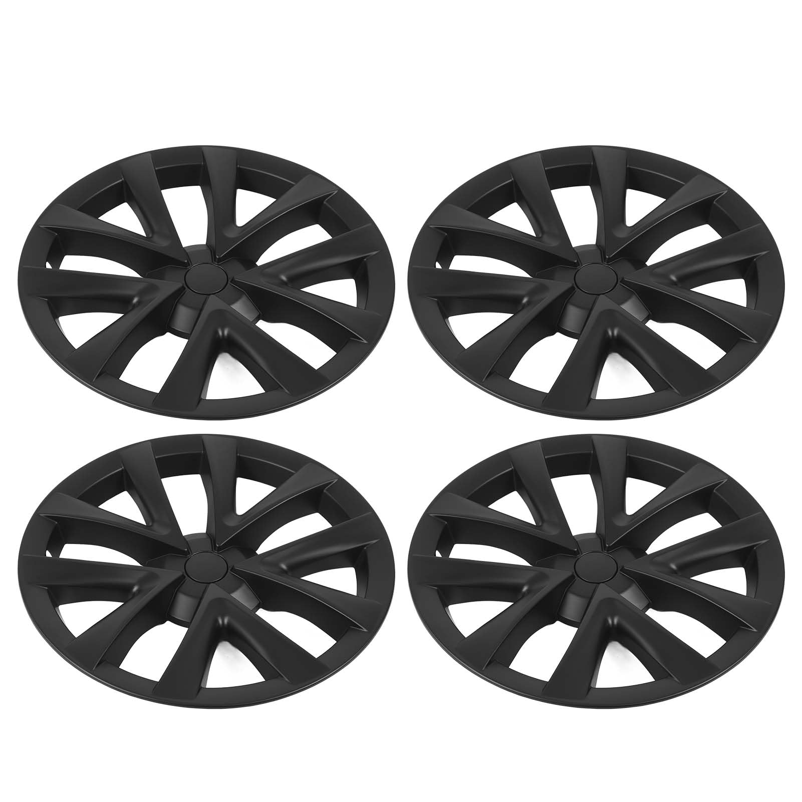 4PCS 18 -Zoll -Randkappe, Rad Hubcap für Plaidstil Vollschutz Starker Struktur Ersatz für 2017 Bis 2023 (Matt-schwarz) von Keenso