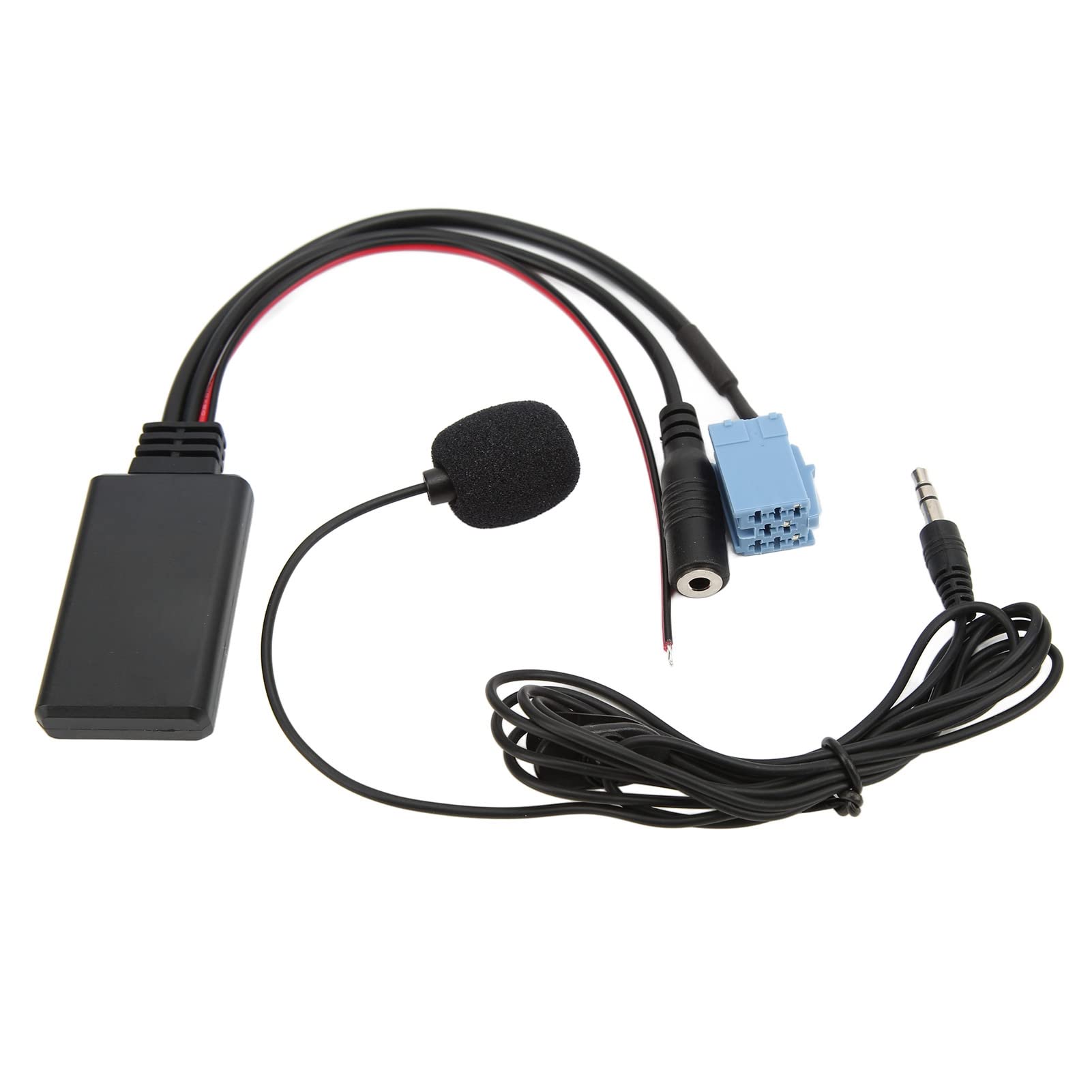 Auto Audio Kabel Adapter, Auto Bluetooth 5.0 AUX-IN Kabel 3,5mm Klinke ISO 8 Pin Audio Kabel mit Mikrofon 7607897093 Ersatz für B5, Bora, Blaupunkt Klemme und Drahtstrahl von Keenso