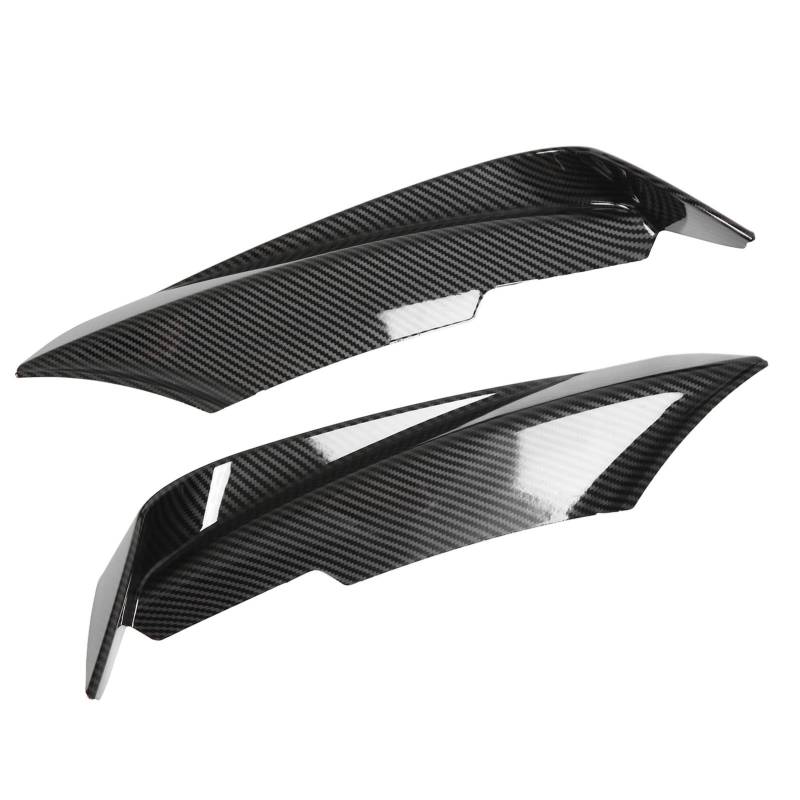 Auto Frontstoßstange Spoiler, 2 Stück Auto Nebelscheinwerfer Abdeckung Frontstoßstange Lüftungsblende ABS Stoßstange Winglet Ersatz für 3er F30 F31 F3 320i 328i M Sport(Kohlefaser-Stil) von Keenso