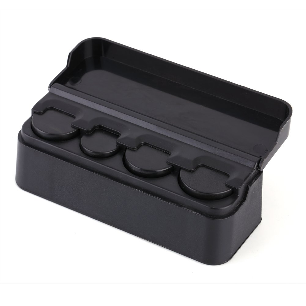 Auto Münzhalter Organizer tragbare Münzkassette Aufbewahrungsbox Schwarz Halter Änderungen Aufbewahrungsbox Auto Münzkassette Geldbehälter für Auto, LKW, Wohnmobil Innenzubehör von Keenso