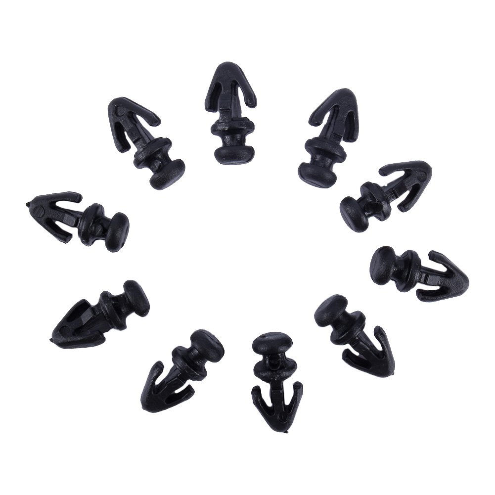 Auto Türverkleidung Clips,10 Stücke Türdichtungsclip, Schwarz Türdichtungsschwellendichtung Trim Befestigen Clip Dichtungsstreifen von Keenso