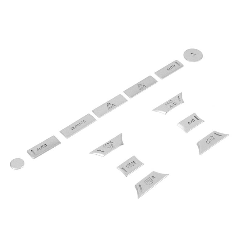 KFZ-Klimaanlagen-Knopfaufkleber, 13 Stück/Set Auto Mittelkonsolen-Knopfaufkleber Klimatasten-Abdeckungsverkleidung Passend für Sport 2014‑2017 Interne und externe von Keenso