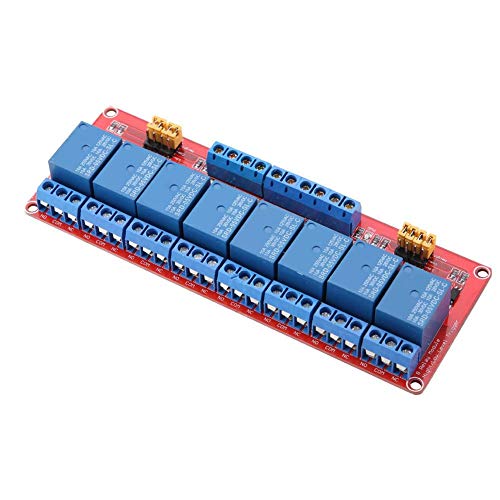 Keenso 8 Kanal Optokoppler Relais Modul, 5V /12V /24V 8 Kanal Relais Board mit Optokoppler Hoch/Niedrig Trigger Erweiterungsplatine (5V) von Keenso